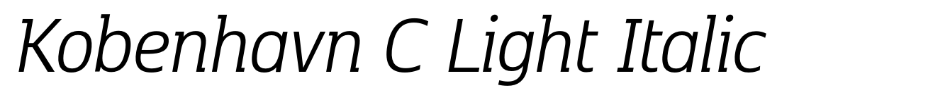 Kobenhavn C Light Italic